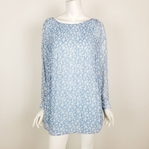 NWT Kimchi Blue Floral Pintuck Chiffon Swing Dress - Picture 3 of 8